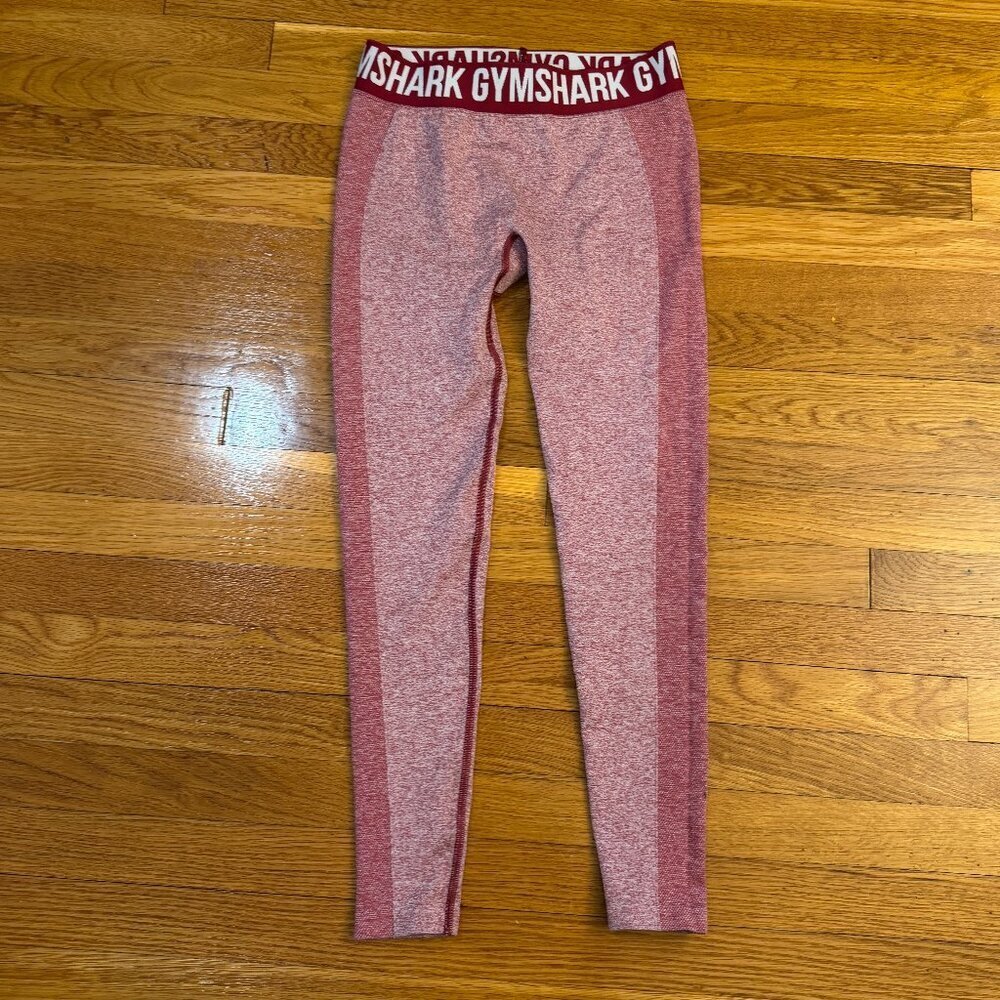 Gymshark Flex High Waisted Seamless Leggings in Red/Pink Heathered - Size Medium